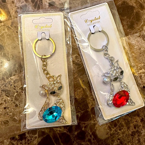 Cat Key Holder Set - Gold and Silver - Picture 1 of 5